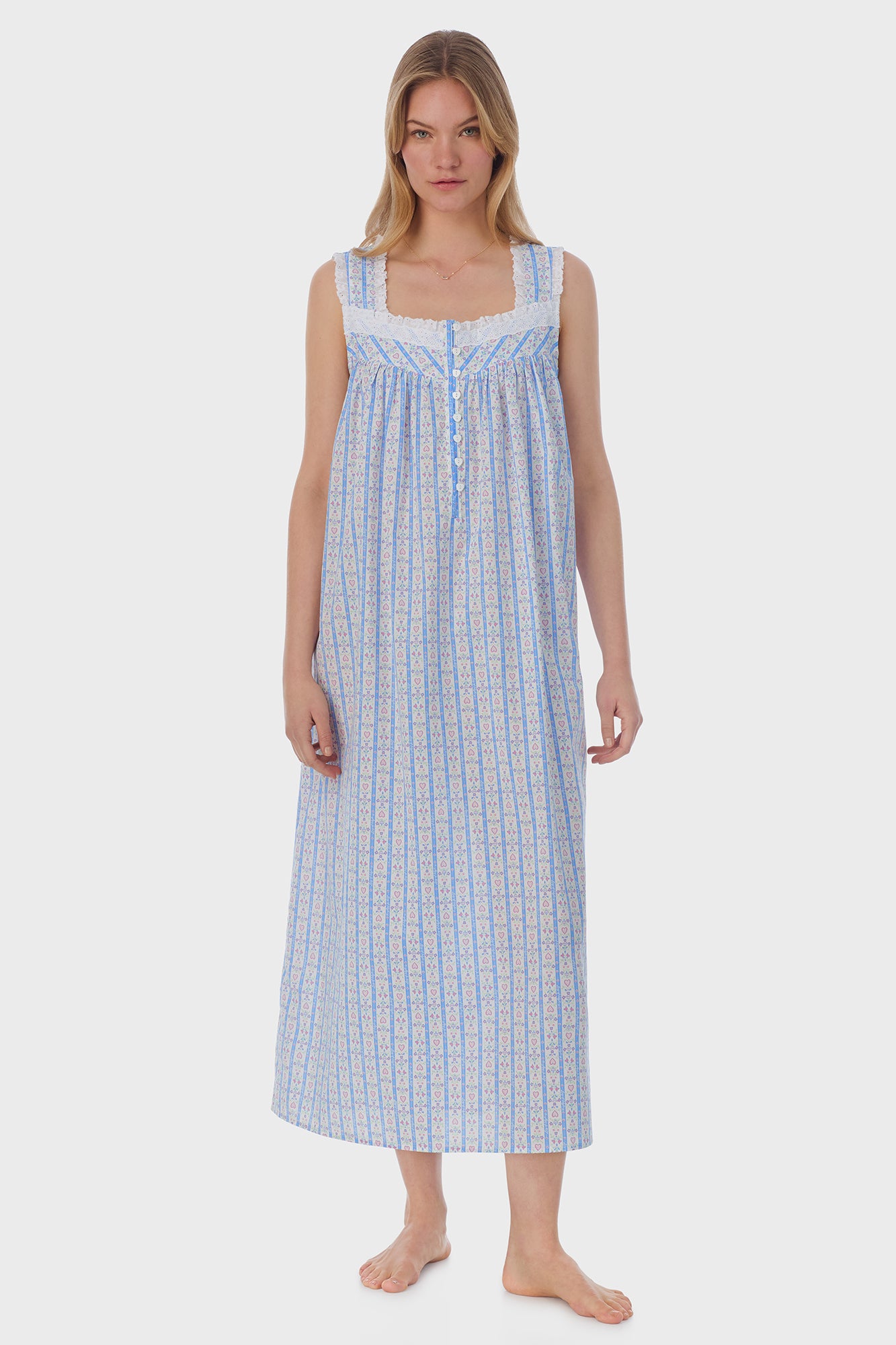Tyrolean Heart Cotton Long Nightgown – Lanz of Salzburg