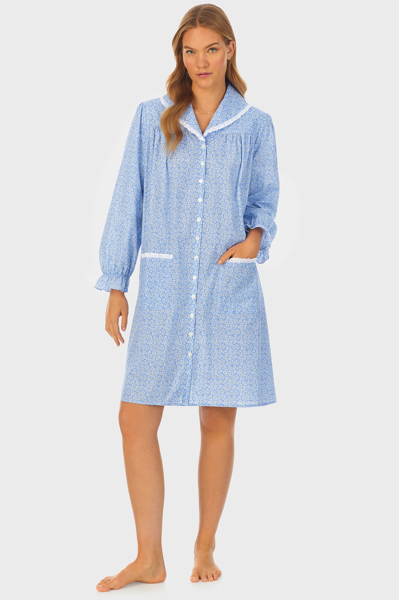 Daisy Cotton Dream Short Robe/Dress Blue Daisy / S Daisy Cotton Dream Short Robe/Dress Blue Daisy / S