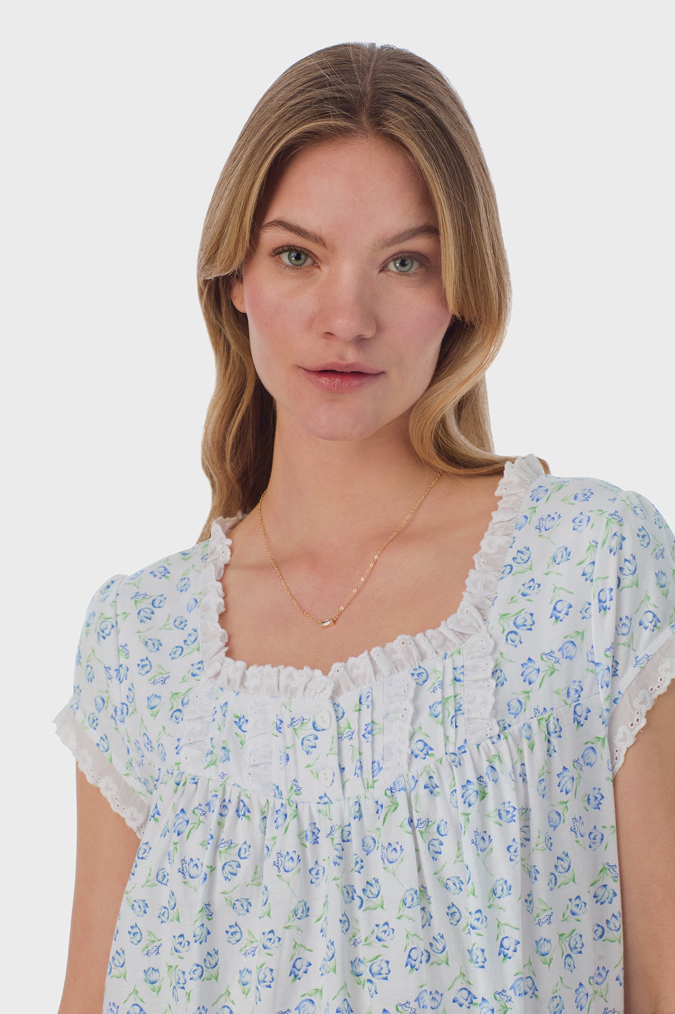 Tulip Knit Cap Sleeve Short Nightie