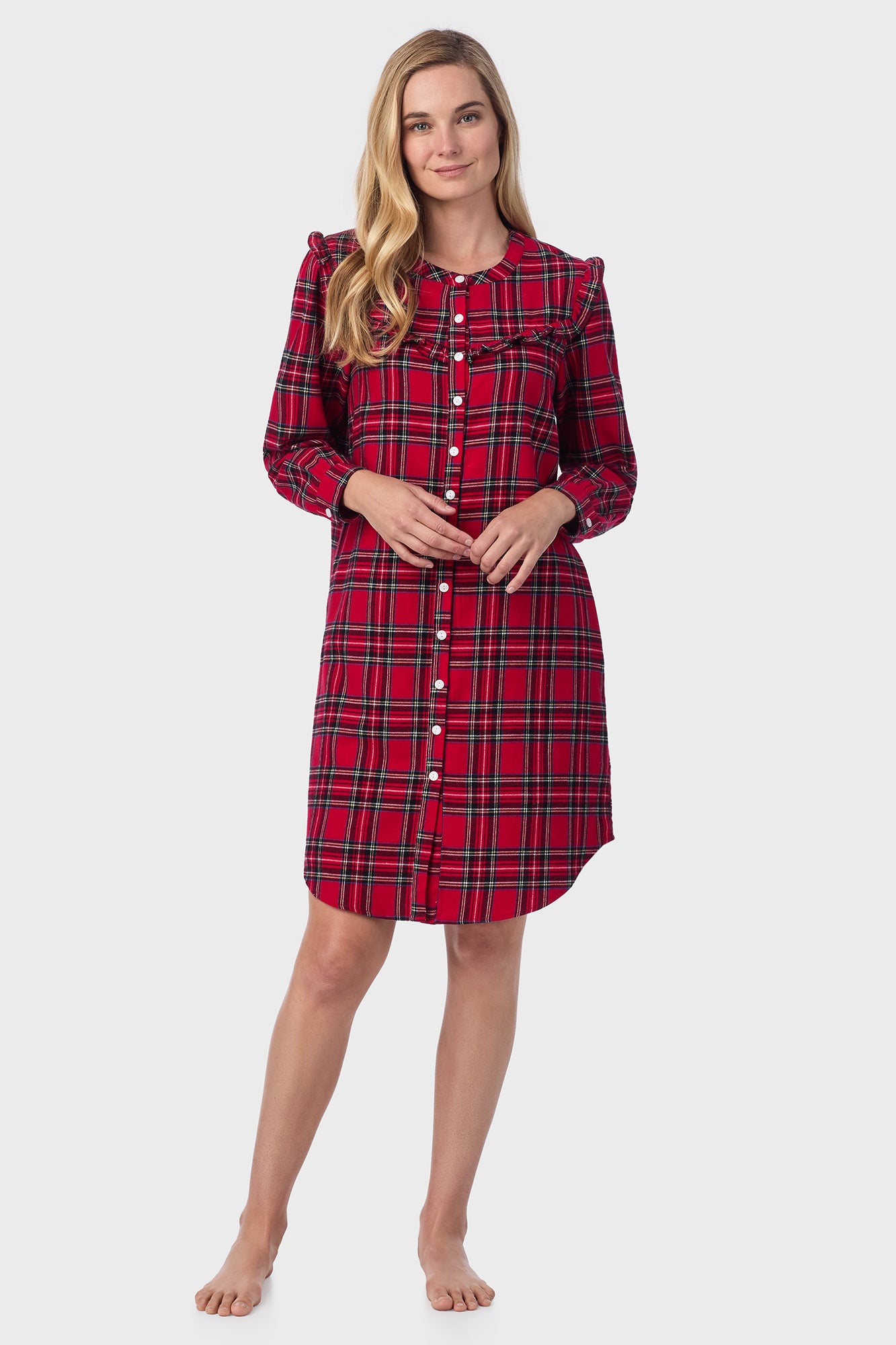 red tartan ladies dress House of Bruar Ladies Tartan Swing Dress
