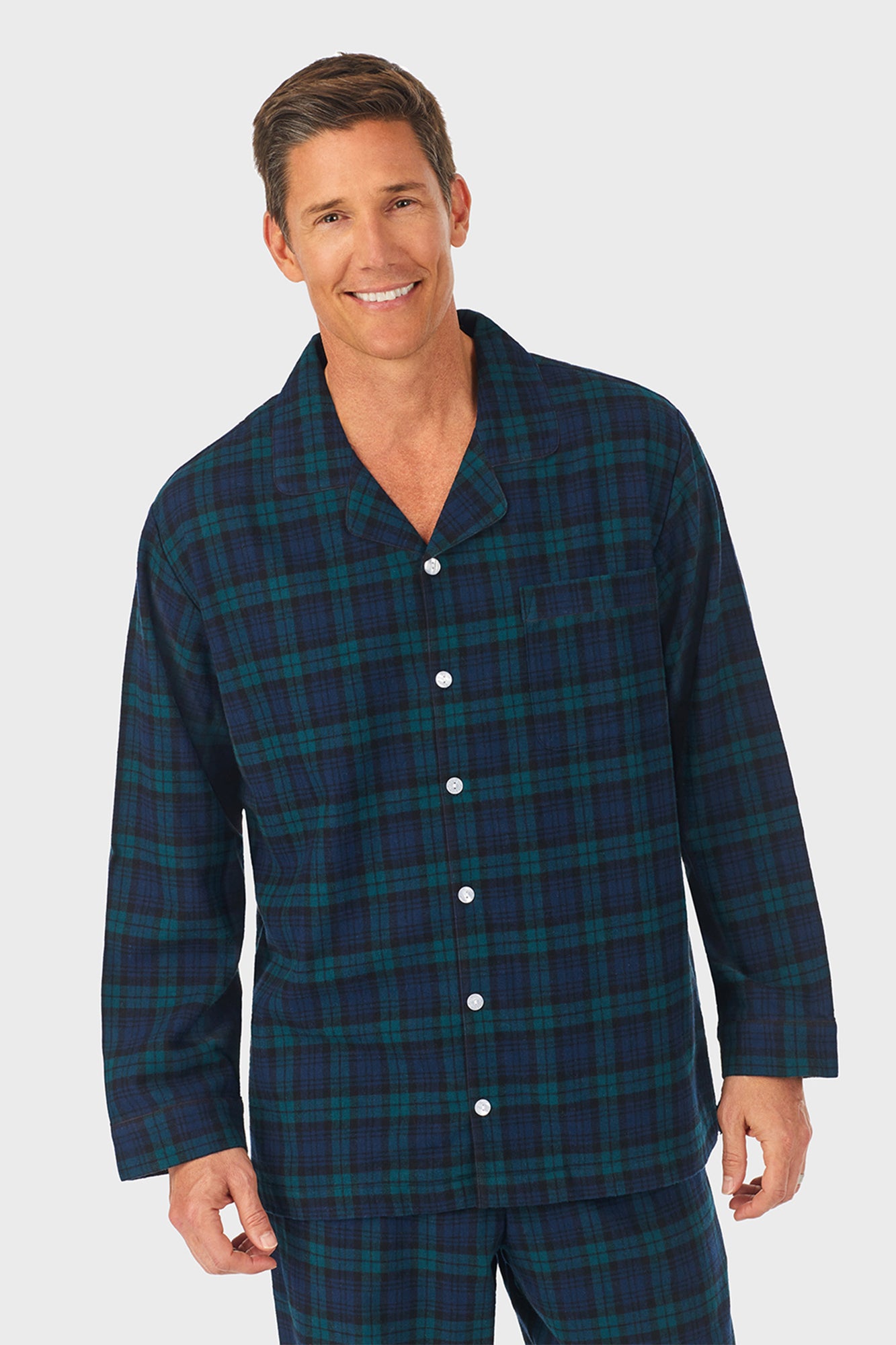 Men's Black Watch Flannel Pajama