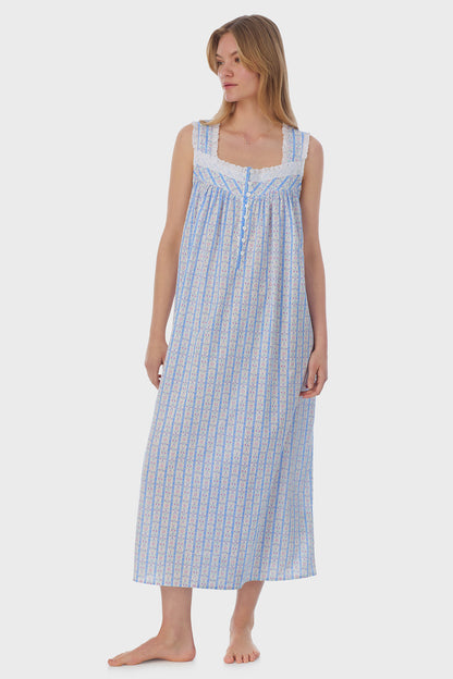 Tyrolean Heart Cotton Long Nightgown