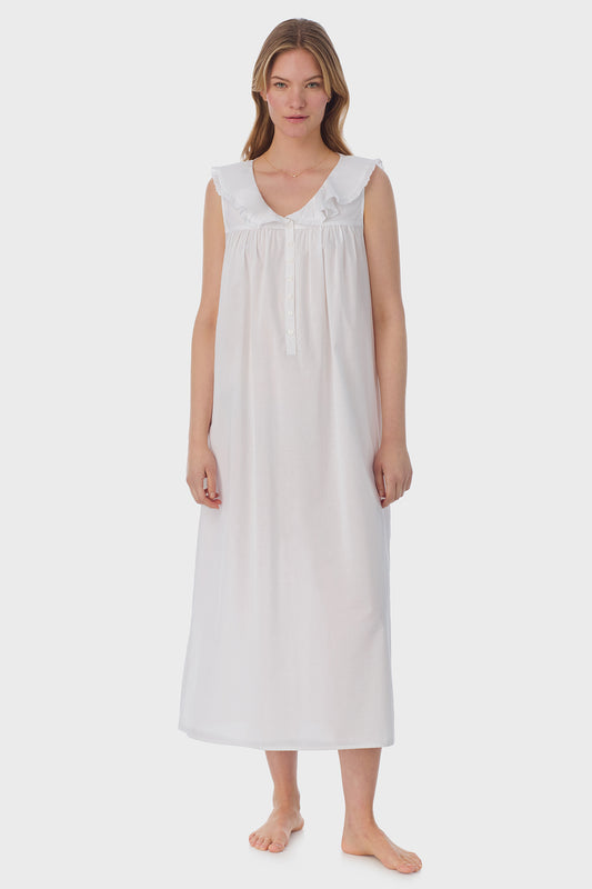 White Cotton Dream Long Nightgown