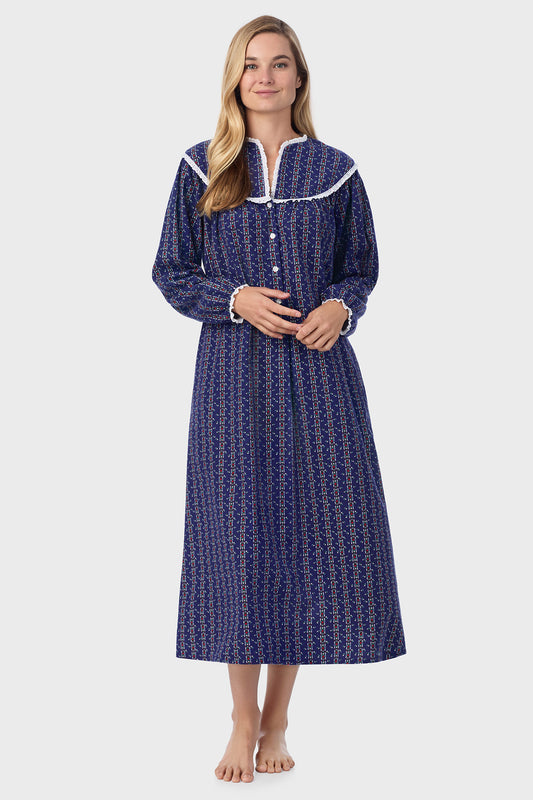 Vintage Navy Heart Stripe Gown