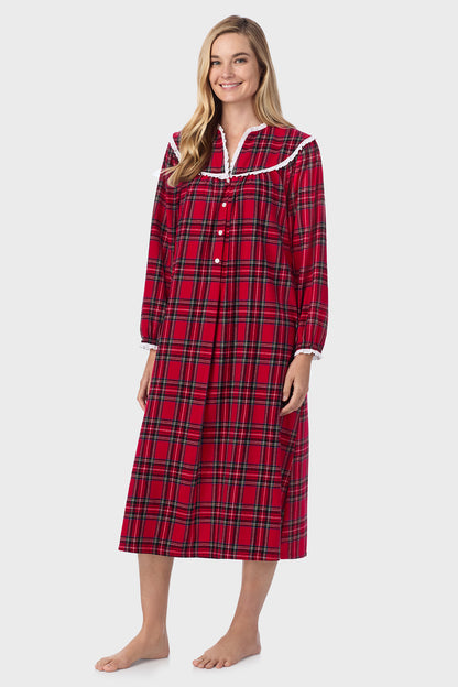 Red Tartan Flannel Gown