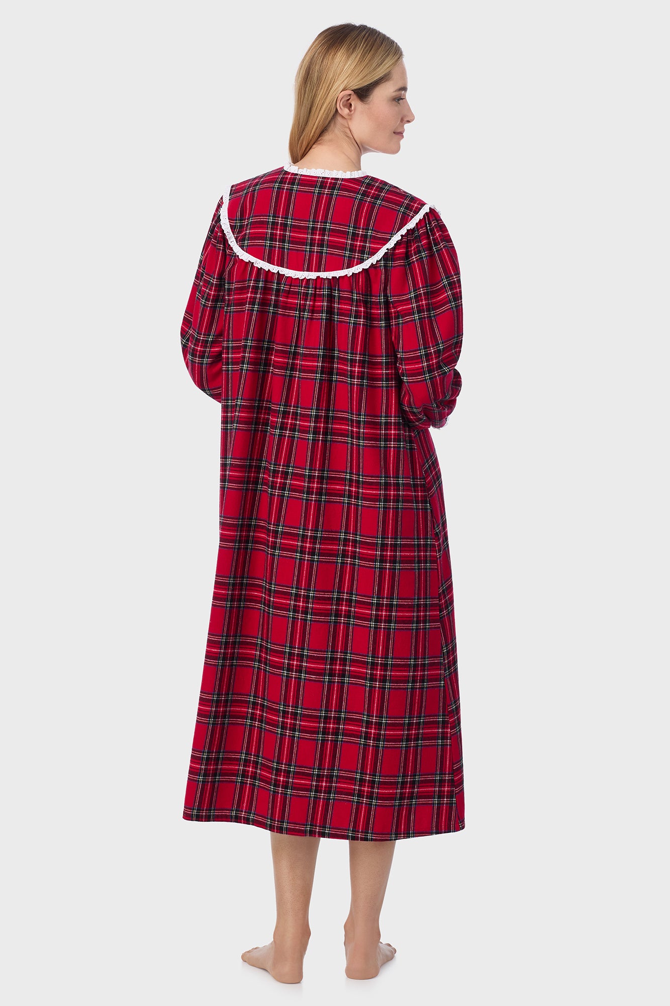 Red Tartan Flannel Gown