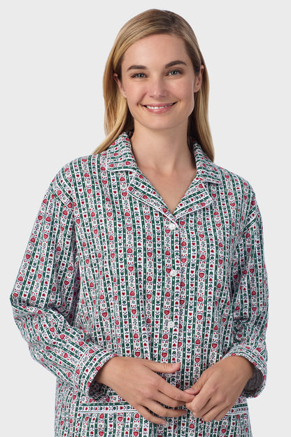 Classic  Hunter Tyrolean Stripe Flannel Pajama