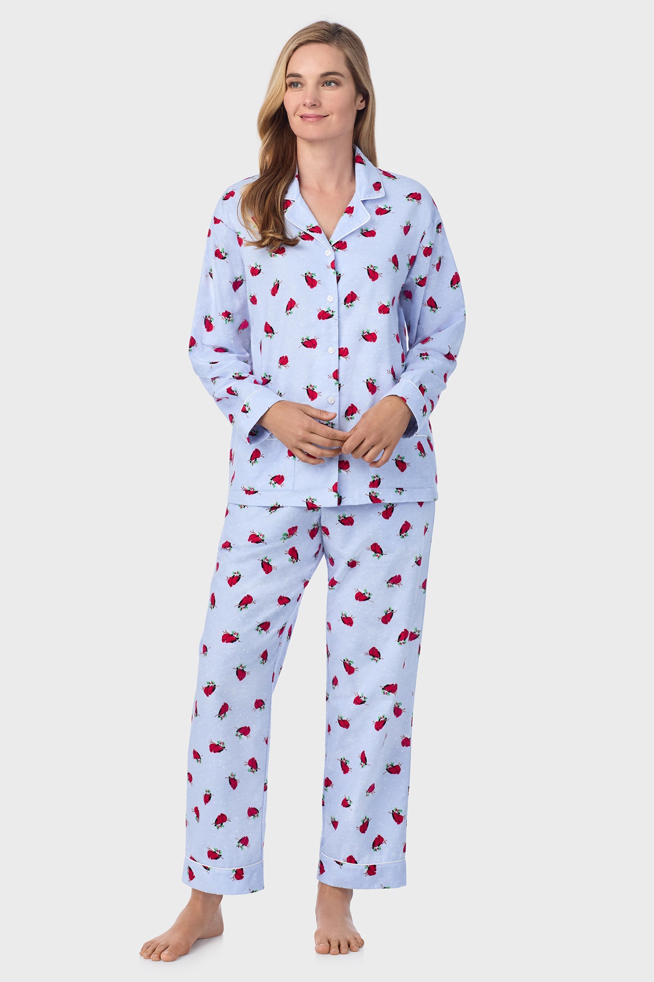 Sweet Cardinal Flannel Pajama