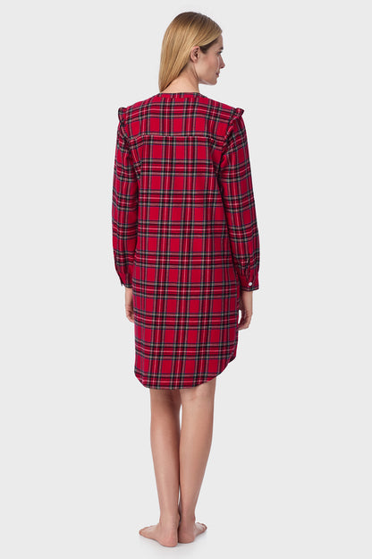 Red Tartan Womens Nightshirt