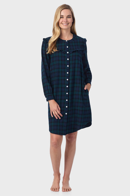 Black Watch Plaid Women's Nightshirt