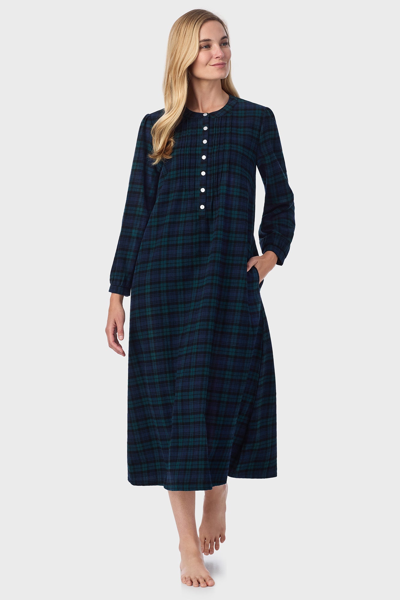 Sweet & Simple Black Watch Flannel Gown