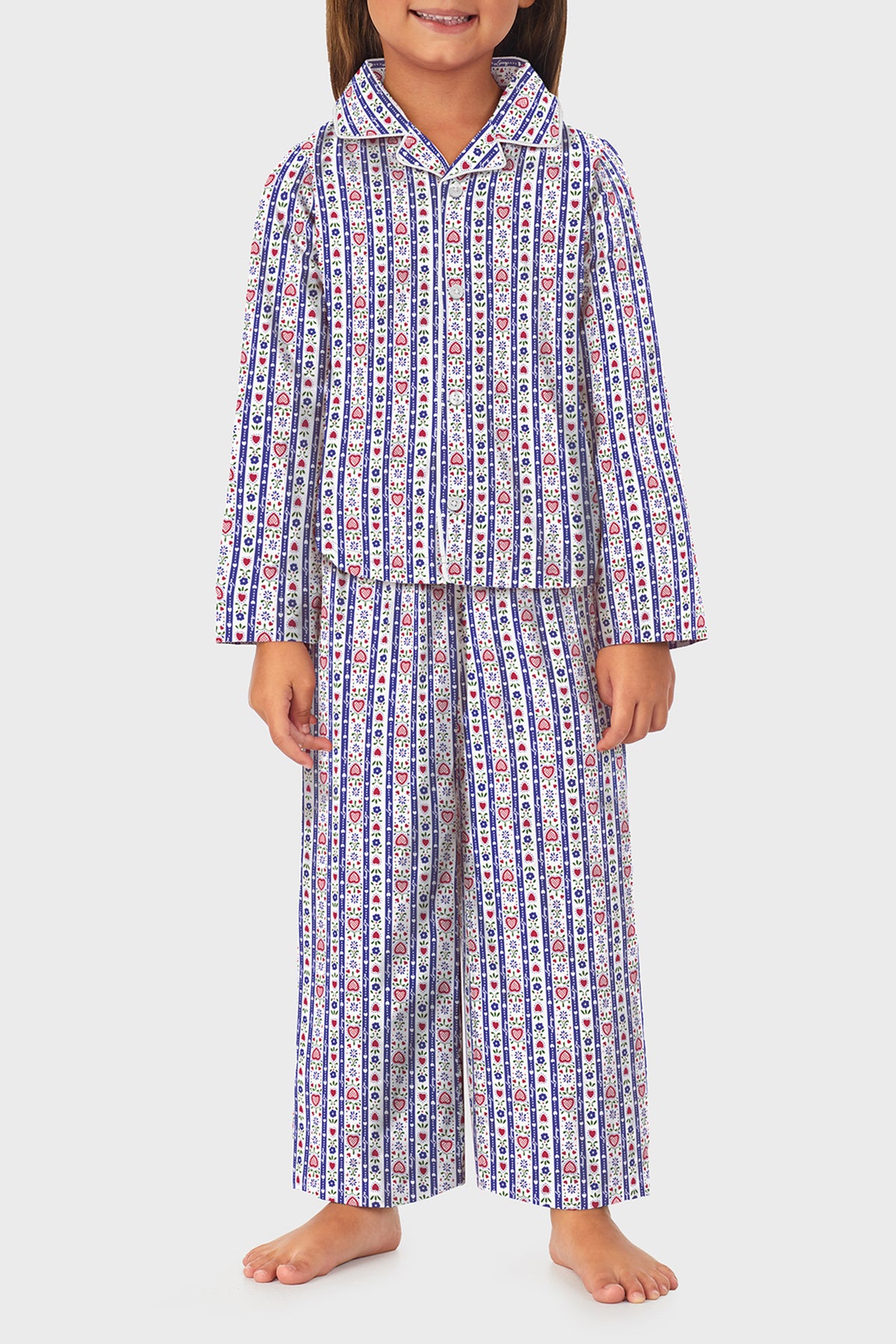 Unisex Toddler & Kids Classic Blue Tyrolean 100% Recycled Poly Twill PJ Set