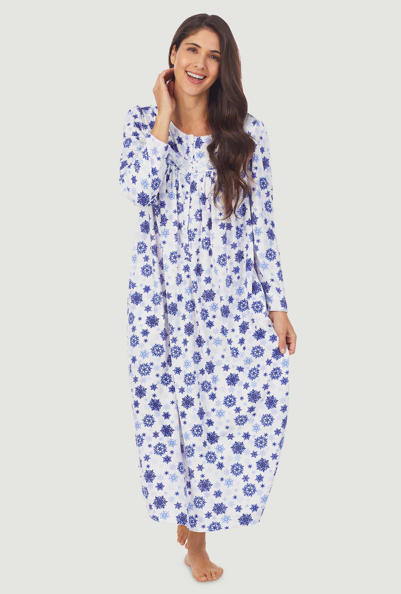 Ladies hotsell fleece nightgowns