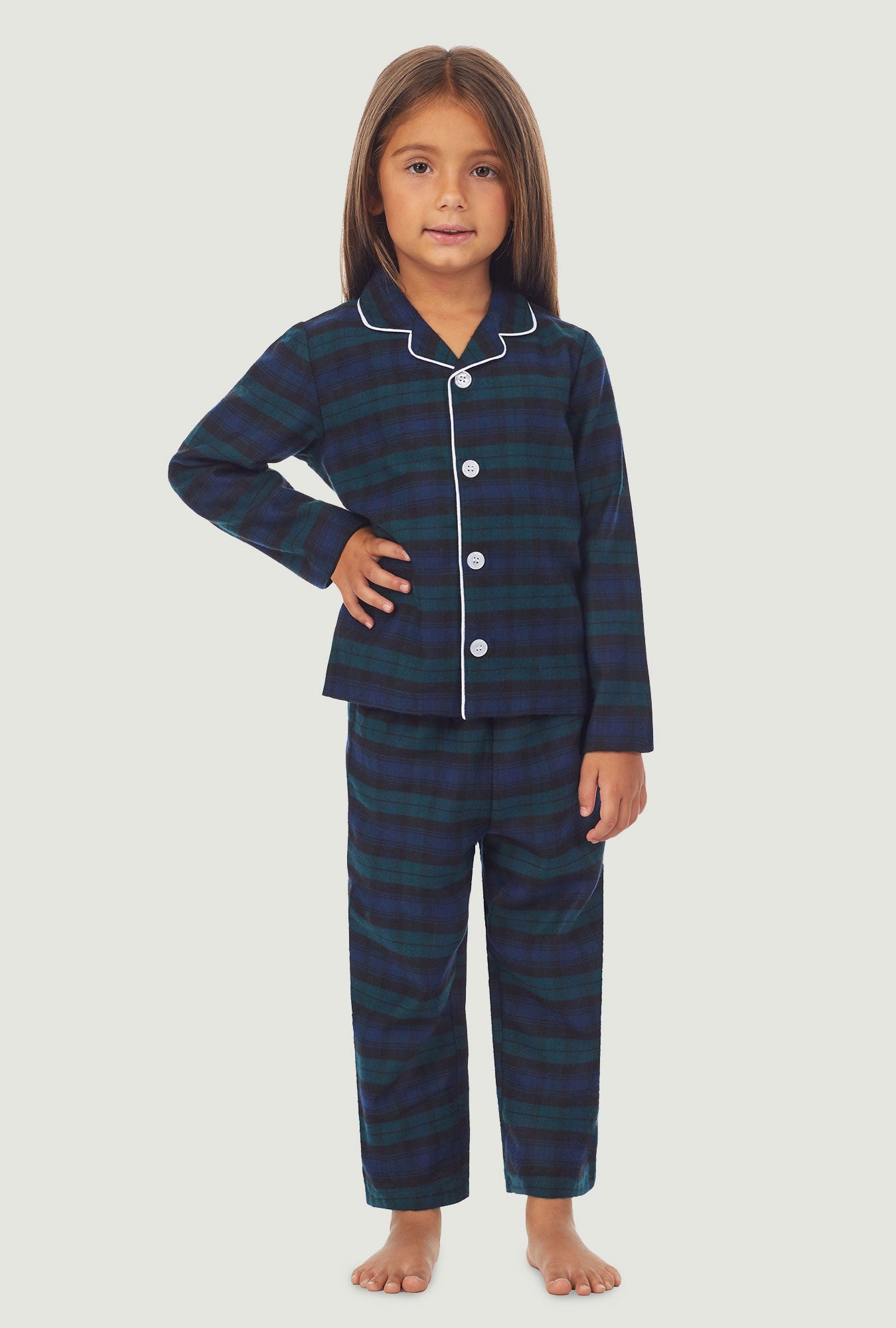 Unisex Toddler & Kids Black Watch Plaid Pajama Set