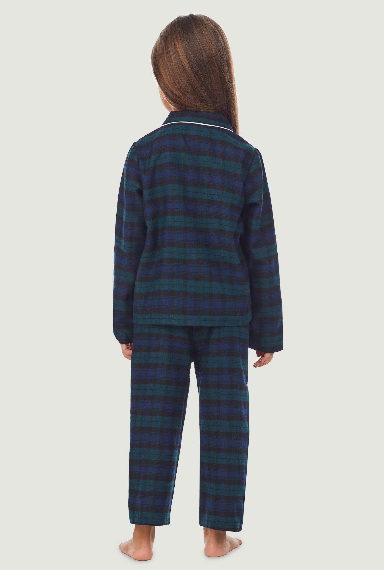 115/ Easy Fit 2 Pc. Flannel Pyjamas / Black Watch Tartan – Rocky