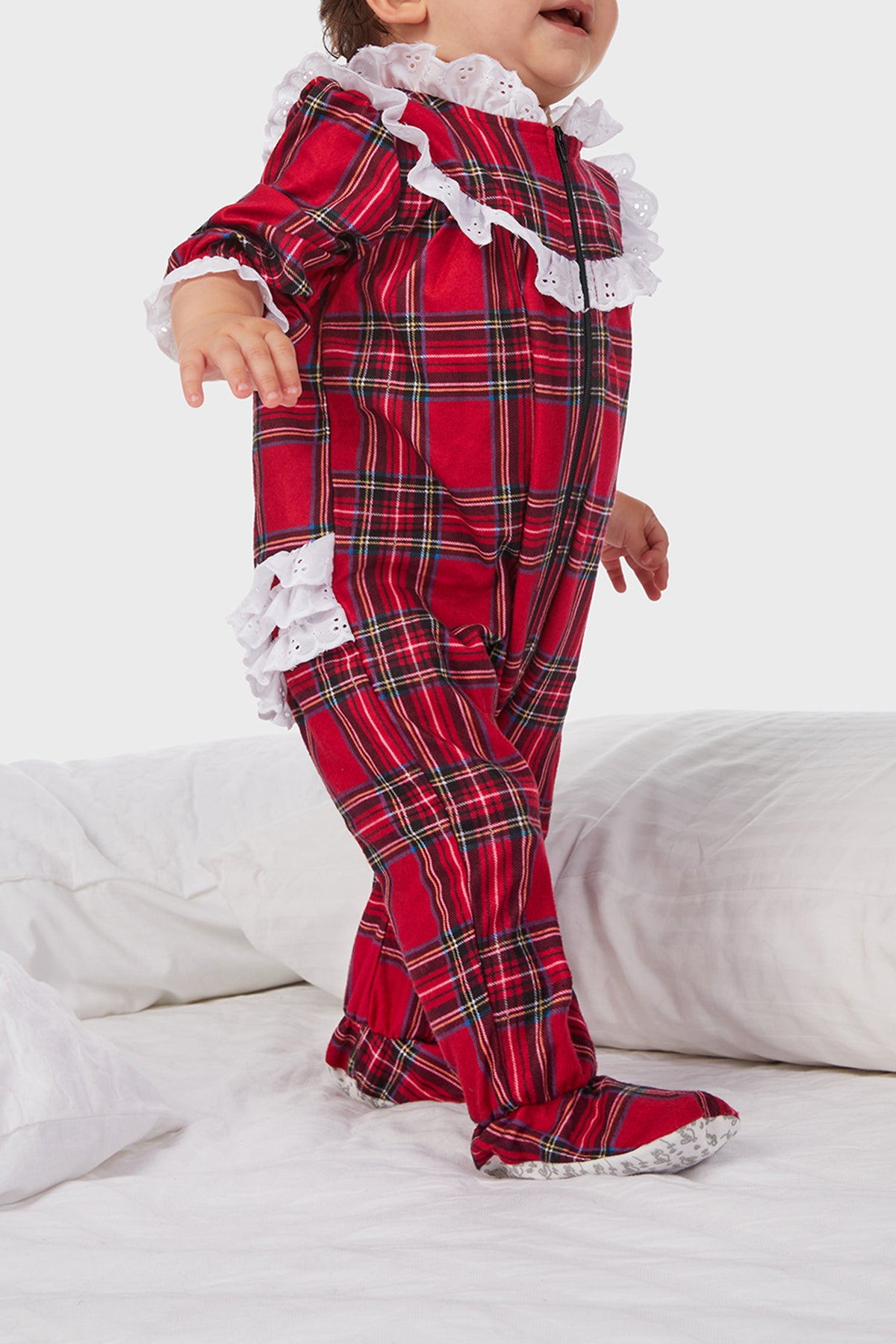 Baby Red Tartan Rumba Onesie
