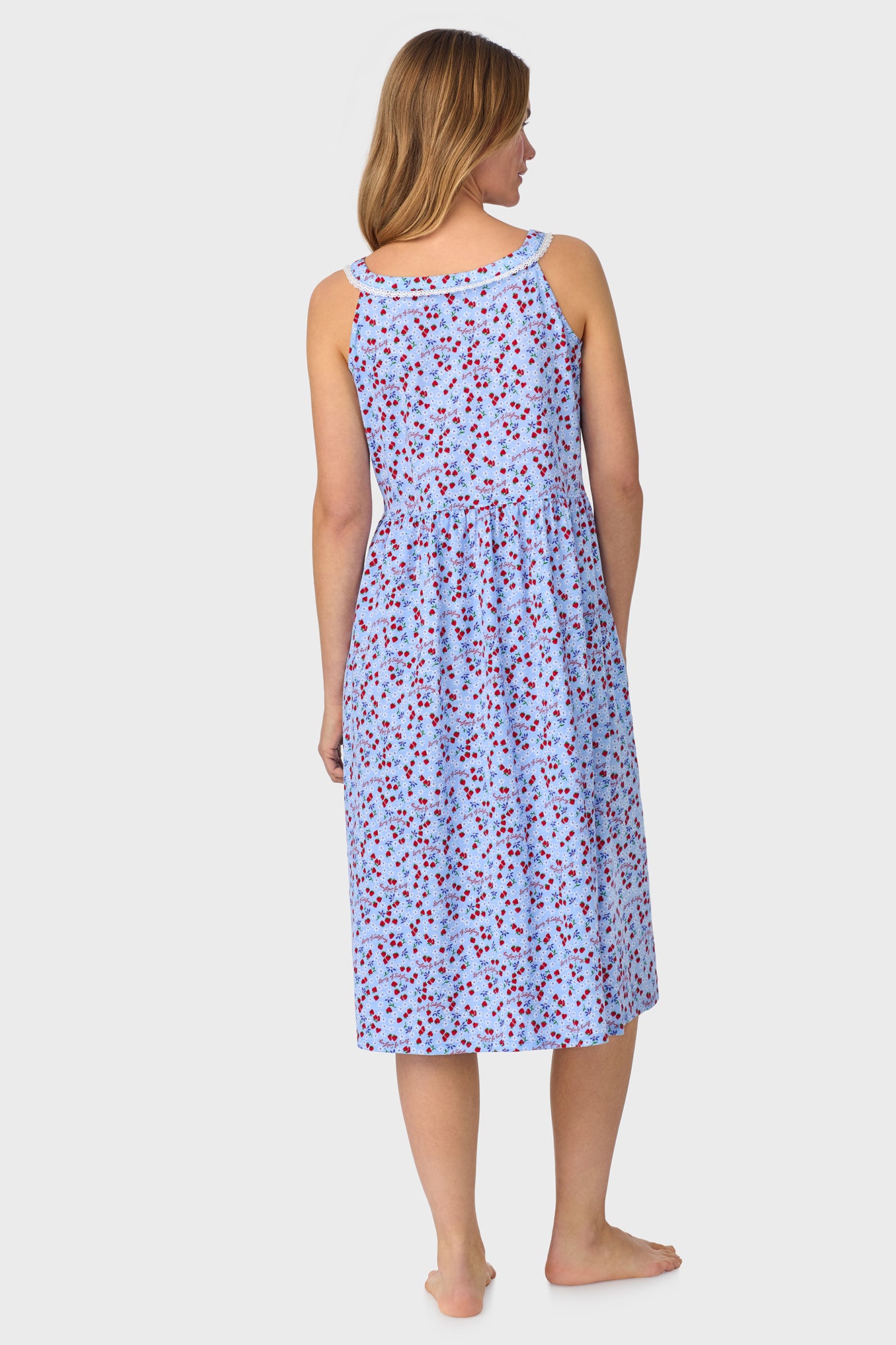 Blue Skies & Berries Cotton Knit Sundress