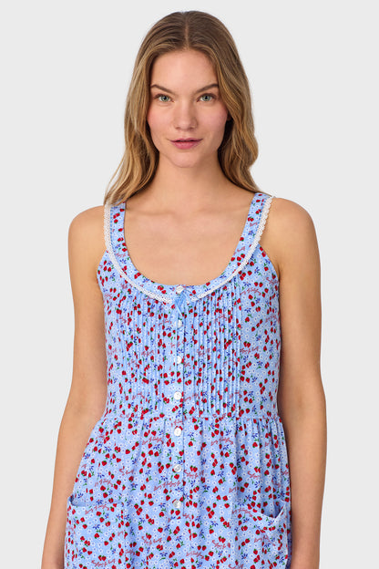 Blue Skies & Berries Cotton Knit Sundress