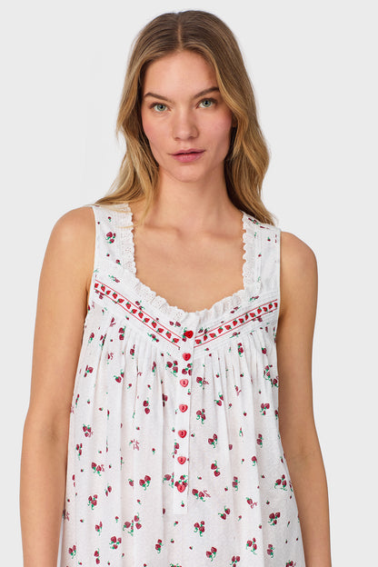 Strawberry Jubilee Cotton Lawn Ballet Nightgown