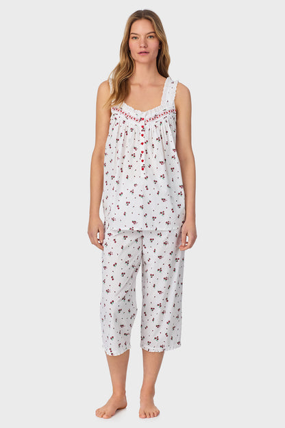 Strawberry Jubilee Cotton Lawn Capri Pajama