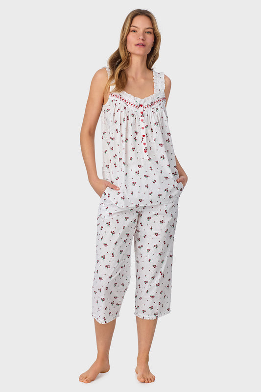 Strawberry Jubilee Cotton Lawn Capri Pajama