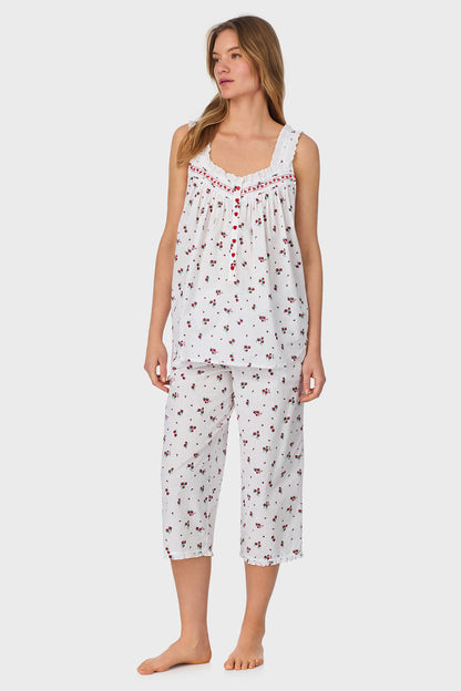 Strawberry Jubilee Cotton Lawn Capri Pajama