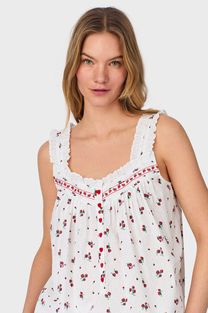Strawberry Jubilee Cotton Lawn Capri Pajama