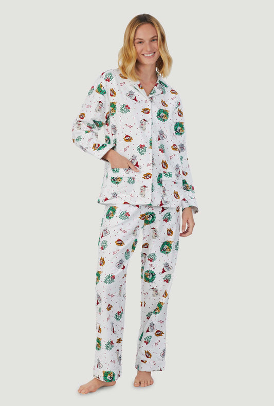 2-Piece Plaid Flannel Pajama Set