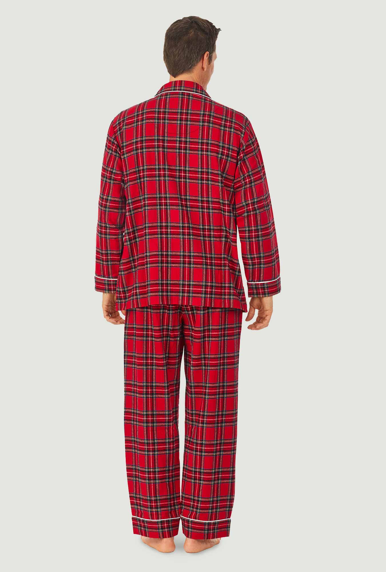Mens Red Tartan Flannel Pajama