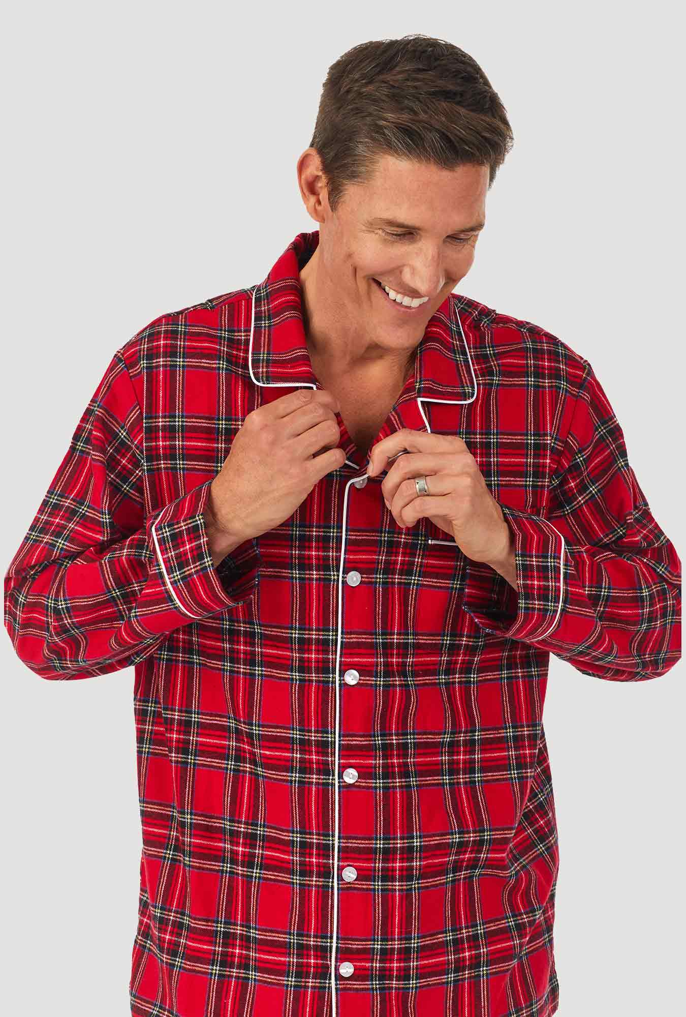 Red tartan pyjamas online men