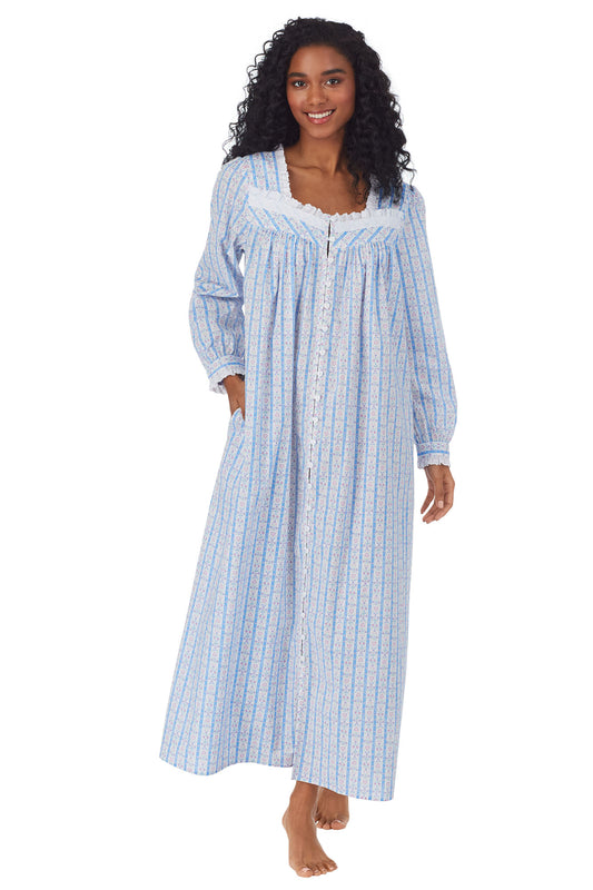 Lanz of Salzburg Cotton Lace-Trim Flannel Nightgown - Macy's