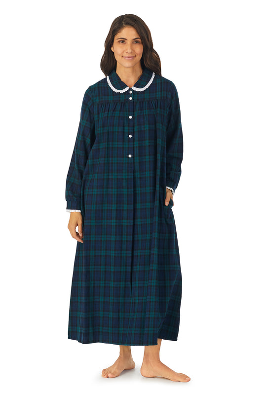 Women's Cotton Sleep Shirt, Long Sleeve Button-down Nightshirt Flannel Night  Shirt,l, Gray