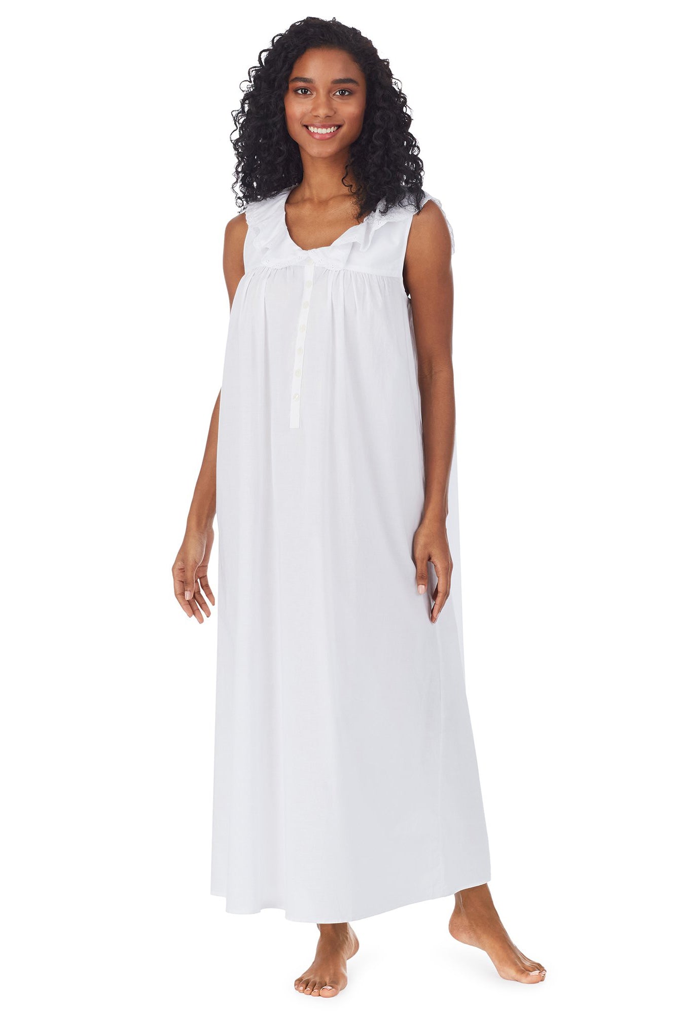 Off-white embroidered cotton dress by mogomogo | The Secret Label